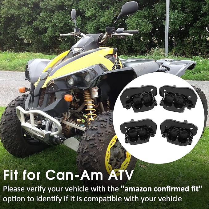 M MATI Front & Rear Brake Calipers All 4 for Can Am Renegade 500 570 800 850 1000 Outlander 6x6 450 650 1000 705600862 705600861 705600860 705600859