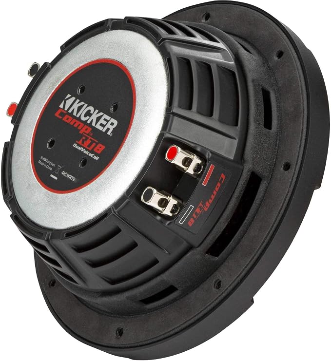 KICKER 48CWRT84 CompRT 8" Subwoofer, DVC, 4-ohm