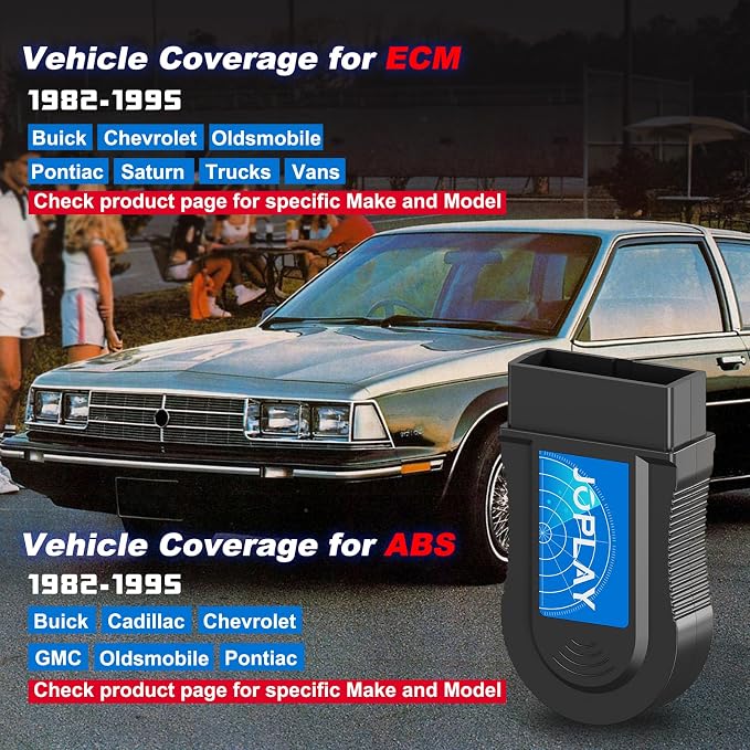 JOPLAY OBD1 Scanner and Code Reader ONLY Compatible with GM 1982-1995 Vehicles, ECM ABS Diagnostic Scan Tool with Instructions in English, Spanish, and French (Blue)