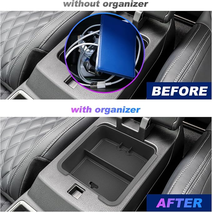 SXCY for 2023 2024 Mitsubishi Outlander Center Console Organizer [Not for Outlander Sport] 2024 Outlander Armrest Console Tray 2024 Outlander Console Organizer 2024 Outlander Accessories