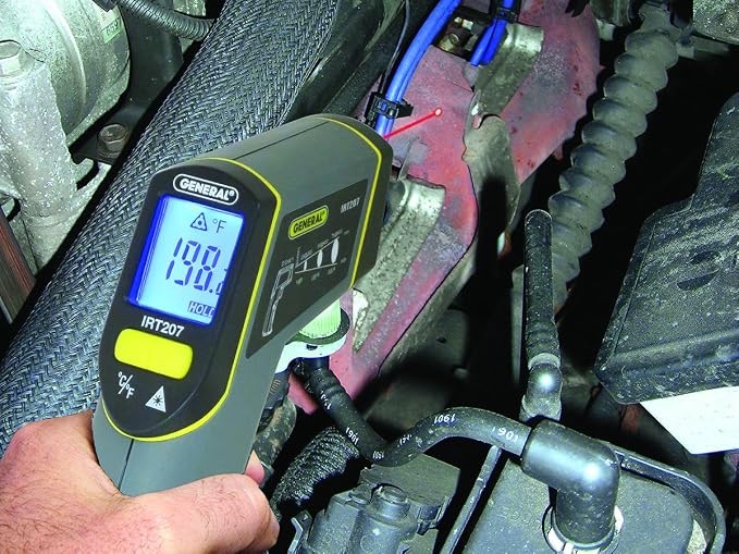 General Tools Non-Contact Digital Laser Temperature Gun, Thermal Detector, -4 to 608 degrees F (-20 to 320 degrees C) - For Cooking/BBQ/Food/Fridge/Pizza Oven/Engine