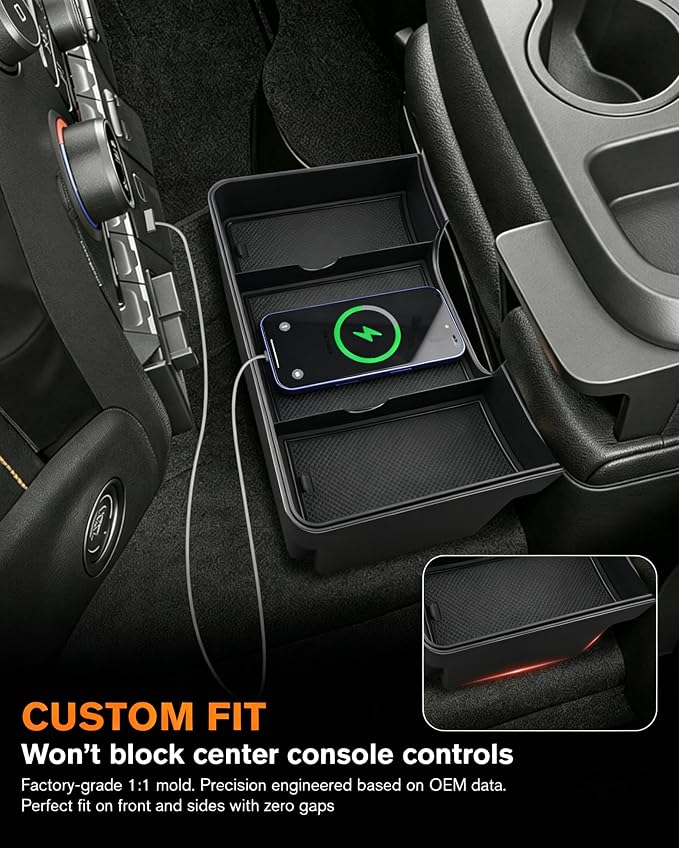 LFOTPP 2-in-1 Hanging Organizer Box for 2019-2026 Chevy Silverado & GMC Sierra 1500|2020-2026 Chevy Silverado &Sierra 2500HD 3500HD Center Console Organizer Accessories(Split-Bench Folding Seat Only)