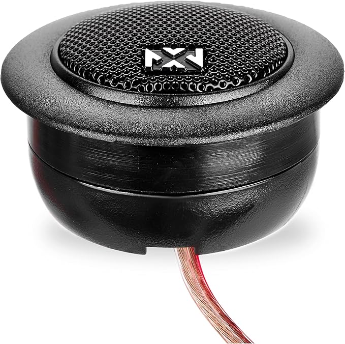 NVX VSPTW 450W Peak (150W RMS) 1" (25mm) V-Series Silk-Dome Car Audio Tweeters and Crossovers