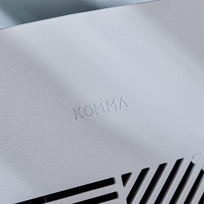 KOMMA Lov Air Purifier for Bedroom, 3.1 inch Slim Wall mount & Stylish Standing type, Hepa Filter Air Cleaner, Remove Fine Dust, Smoke. (KnitGray)