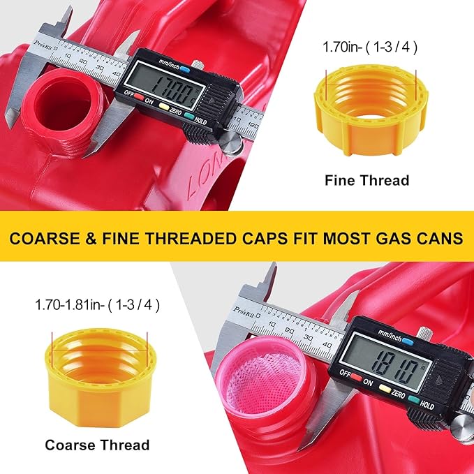 Gas Can Spout Replacement Kit, Gas Can Nozzle Replacement (2 Kit-Yellow) All gaskets are installed and ready to use upon receipt. For 1/2/5/10 gallon gas can. Easy and convenient to use