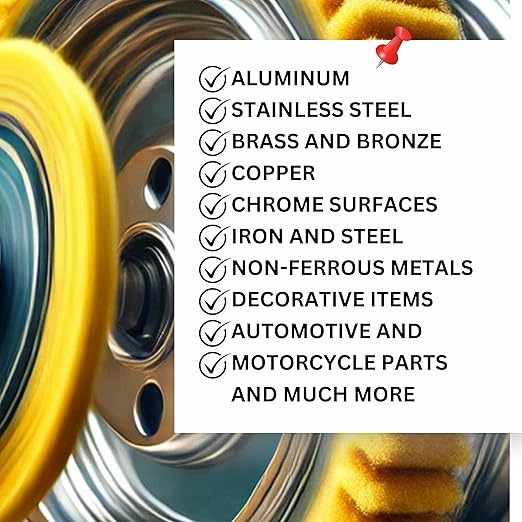 7PCS 8 Inch Aluminum Polishing Kit – Airway Buffing Wheels and Compounds Set for Metal Rim Shine Restoration Grinder Compatible Wheel Polisher for Chrome Finishing and Surface Refining