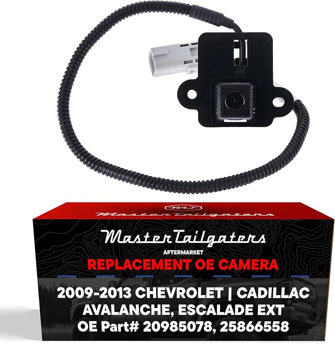 Master Tailgaters Replacement for Chevrolet Avalanche/Cadillac Escalade EXT (2009-2013) Backup Camera OE Part # 20985078, 25866558