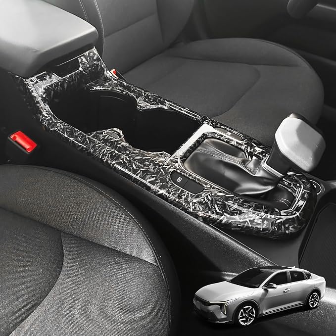 Gear Shift Panel Cover Trim Compatible with Kia K4 2025-2026 Accessories (Forged)