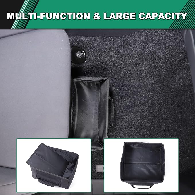 Daeiclru 2PCS Car Under Seat Storage Box, Black, Compatible with Nissan Frontier 2022-2024, Front Under Seat Storage Organizer