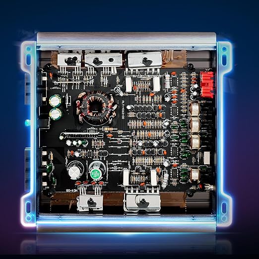 VEVOR 2 Channel Car Audio Amplifier 2 Ohm Stable Bridgeable Class A/B Full Range Stereo Amp Max Power 2 x 300W @ 4 Ohm / 2 x 600W @ 2 Ohm for Car SUV Truck Off-Road