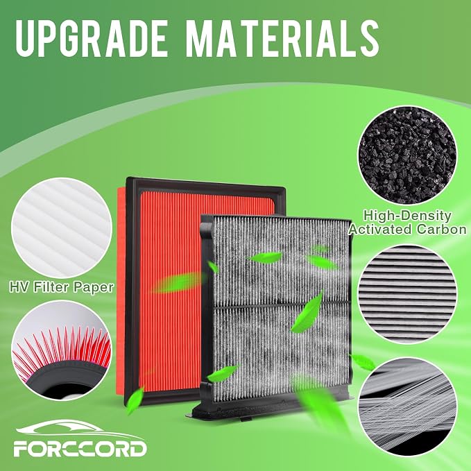 Engine & Cabin Air Filter Fit for 2019-2024 Subaru Forester 2.5L Activated Carbon Cabin Filter Replace#72880-FL000 16546AA16A Car Accessories