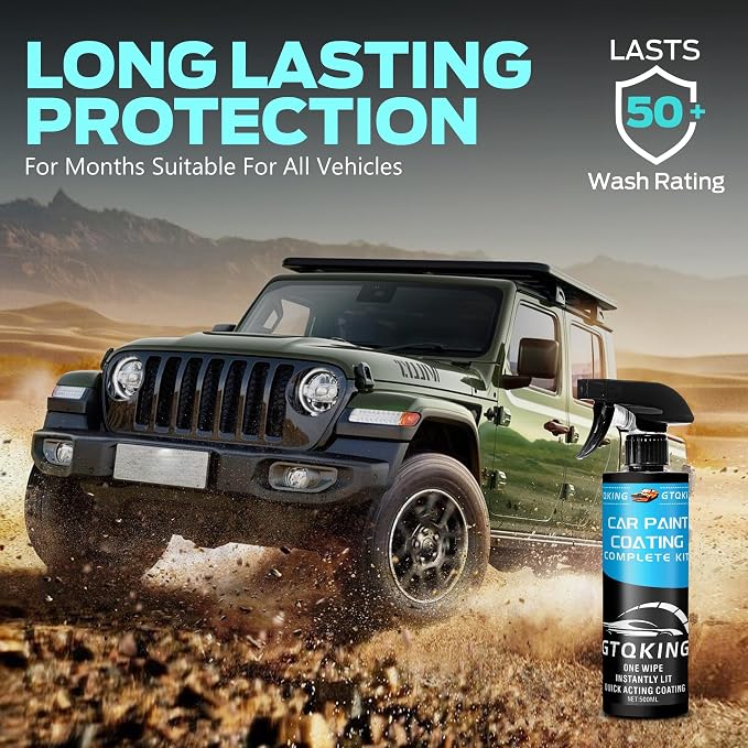 Premium Ceramic Coating for Cars- Quick Effect Coating Agent - Car Coating Spray, Suitable for cars, pickup trucks, RVs, motorcycles, etc. Fast Application for Long-Lasting Shine & Protection