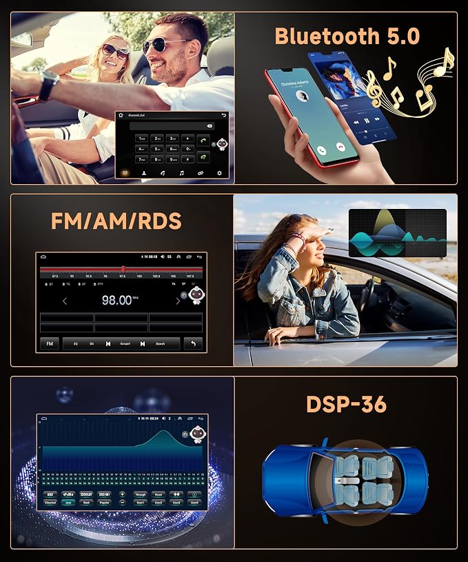 8Core 8G+128G for Toyota Corolla 2009-2013 Android 15 Car Stereo Carplay Android Auto, Rimoody 9 Inch QLED capacitive Screen with Bluetooth 5.0 FM/AM/RDS DSP-36 GPS WiFi Mirror Link Backup Camera