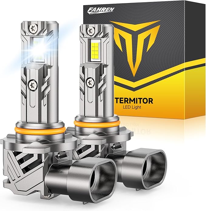 FAHREN 2026 Upgraded 9012/HIR2 Bulb, 𝟗𝟎,𝟎𝟎𝟎𝐋𝐌 𝟏𝟓𝐗 Brightest 6500K 1:1 Mini Size with Cooling Fan, 9012 Gauges Light Kit Bulb, No Adapter Needed Plug And Play, Pack of 2