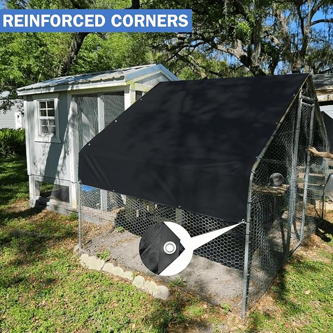 20x30FT Tarps Heavy Duty Waterproof,16 Mil Large Heavy Duty Tarps with Grommets Reinforced Edges,UV Resistant,Tear&Fade Resistant, Black Covers for Camping Patio Roof Boat Outdoor