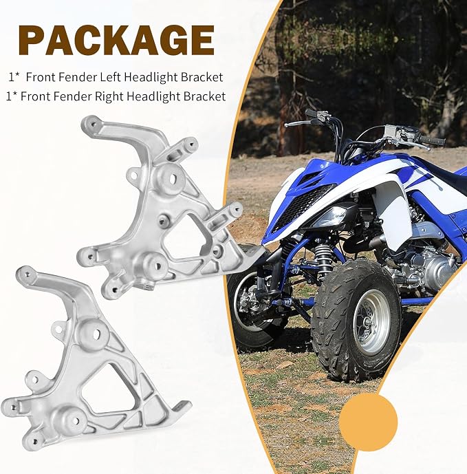 Left + Right Front Fender Headlight Bracket Kit For Yamaha Raptor 700 700R YFM700/R 2006-2012