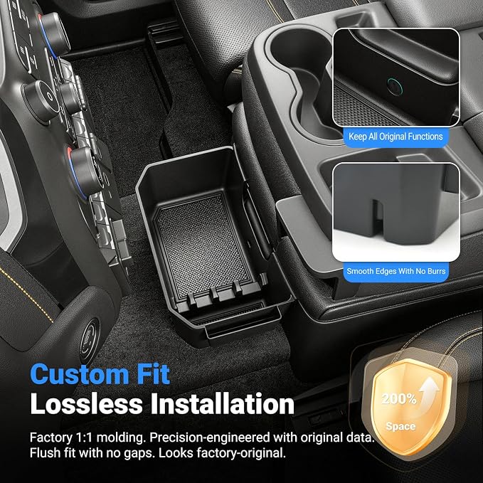 Center Console Hanging Organizer Box Compatible with 2019-2026 Chevy Silverado GMC Sierra 1500 20-26 2500HD 3500HD Console Storage Box Replacement for 2019-2026 Chevy Silverado Accessories