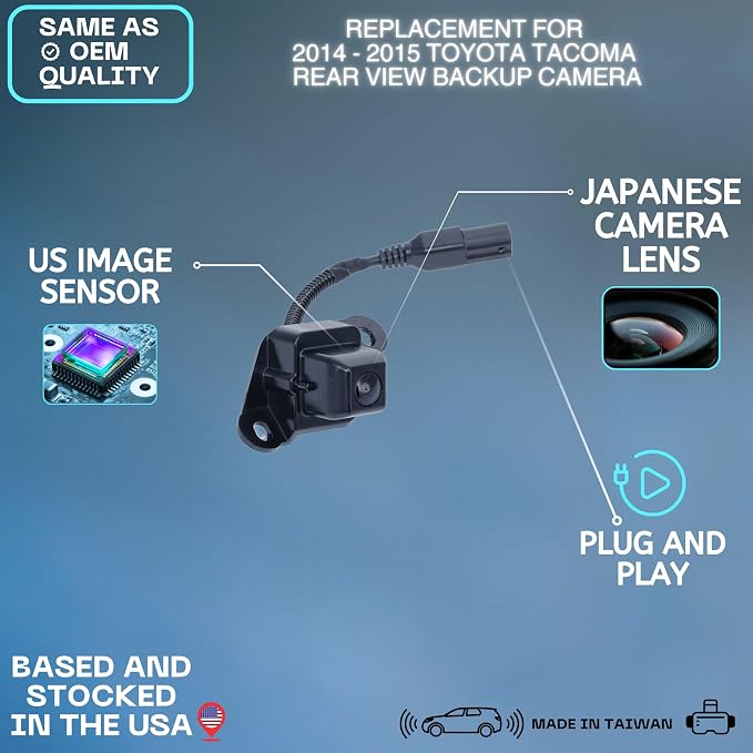 Backup Camera Replaces for 2014 2015 Toyota Tacoma OE Part # 86790-04020 86790-04021