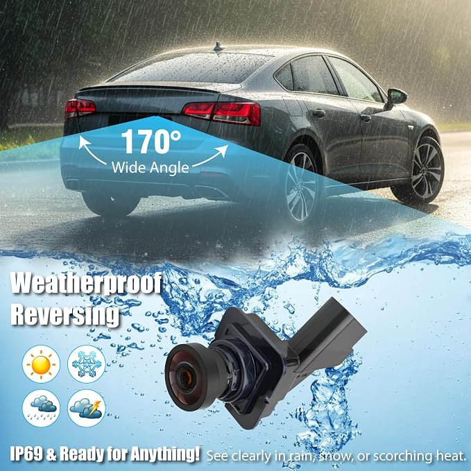 F1ET19G490AC Rear View Backup Camera Compatible with Focus 2015 2016 2017 2018