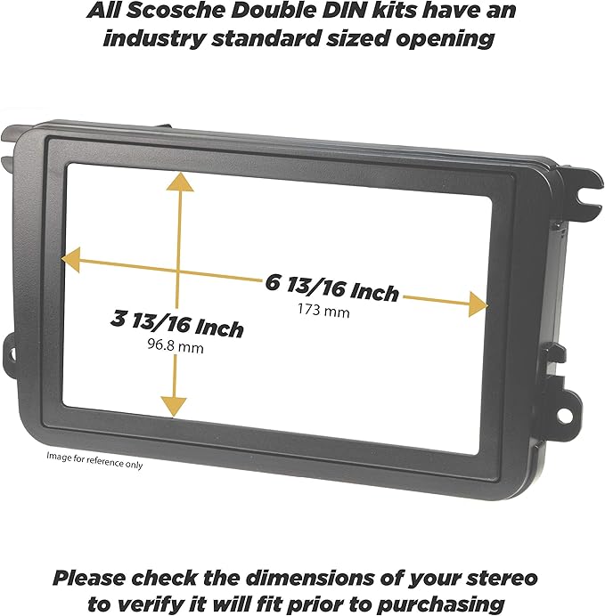 Scosche MA1538B Compatible with 2006-10 Mazda 5 ISO Double DIN & DIN+Pocket Dash Kit Black