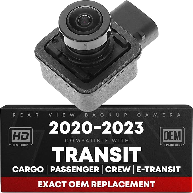 Rear View Camera Compatible with 2020-2023 Ford Transit Van Level 1 High Mount Stop Lamp