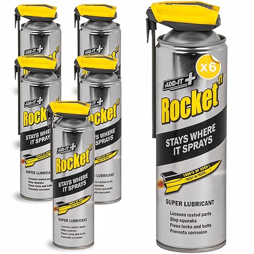 Multi-Purpose Lubricant Spray, 15.2 Fl Oz (Pack of 6) – Penetrating Oil & Anti-Corrosion Spray for Rusted Bolts, Tools, Bikes & Garden Equipment, Water-Resistant Protective Coating