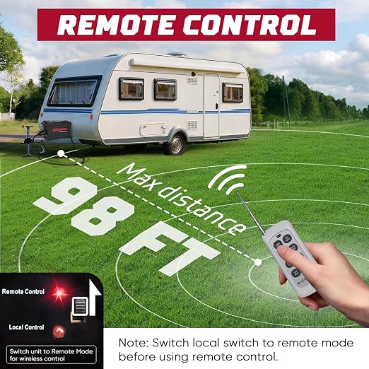 Trailer Light Tester with 12V 12Ah Battery, Equipped with 7 Pin Flat, 6 Pin Round, 4/5 Pin Connectors, 98 ft Remote Range, Dust & Splash Resistant, Easy Operation & Reliable Detection
