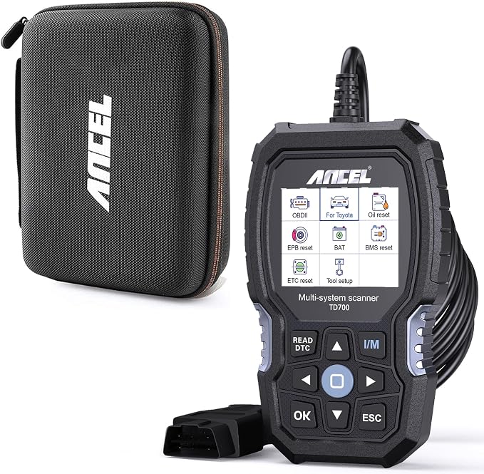 ANCEL TD700 All System OBD2 Scanner Fits for Toyota Lexus Scion with ANCEL Protective Case