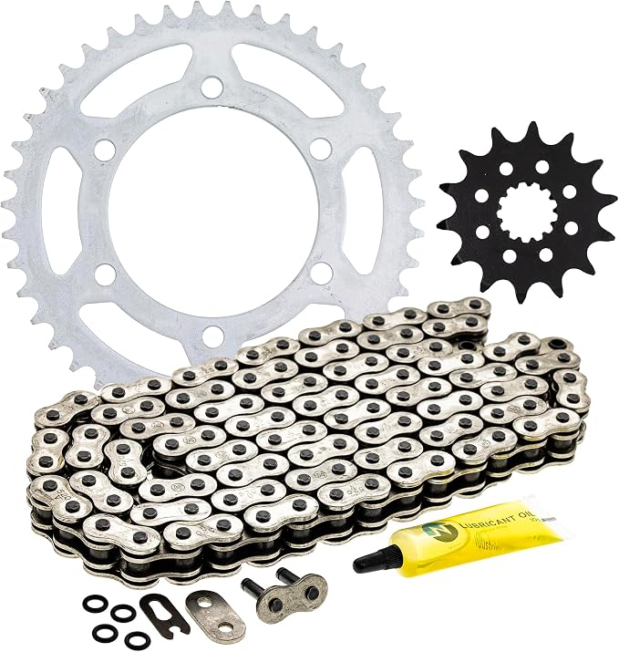 NICHE Drive Sprocket Chain Combo for Yamaha YZF-R3 MT-03 YZF-R25 MT-25 Front 14 Rear 43 Tooth 520V O-Ring 112 Links