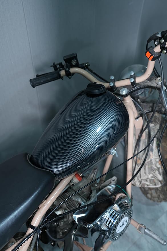 JMCHstore Real Gas Fuel Tank for Coleman CT200UEX Axis M200 Hisun HS200-3 Fake Tank Replacement 196cc Mini bike (Carbon fiber)