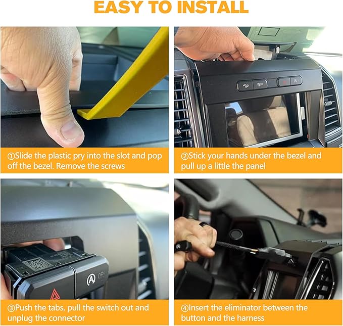 Autostop Eliminator Fit for 2021-2025 Ford F-150, Plug & Play Car Start Stop Eliminator, Auto Start-Stop Disabler Accessories, No Error Codes, Just Fits for Trucks with A-OFF Button, 6 Pin Connector