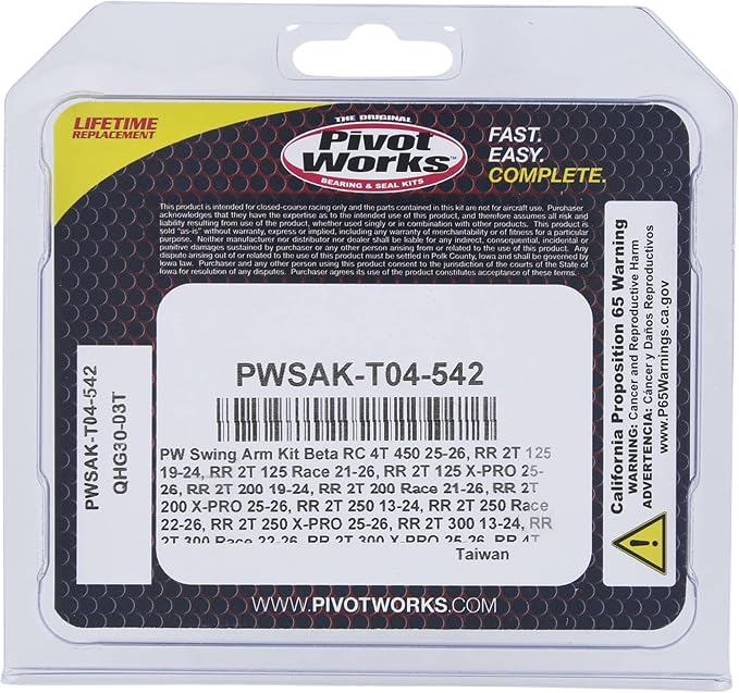 Pivot Works PWSAK-T04-542 Swing Arm Kit, Orange