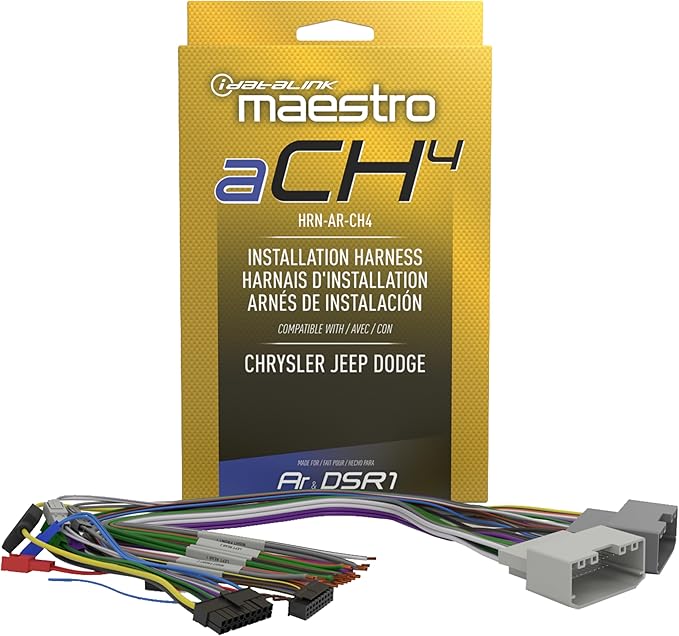 Maestro HRN-AR-CH4 Plug and Play Amplifier Harness for Chrysler, Dodge, Jeep Vehicles