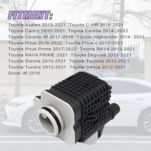 XQSMWF Vapor Leak Detection Pump, Compatible with Toyota Prius 2016-2020, Venza 2012-2015, Camry, 2012-2020, Avalon 2013-2020, Corolla 2014-2020# 90910-AF006 082100-0100