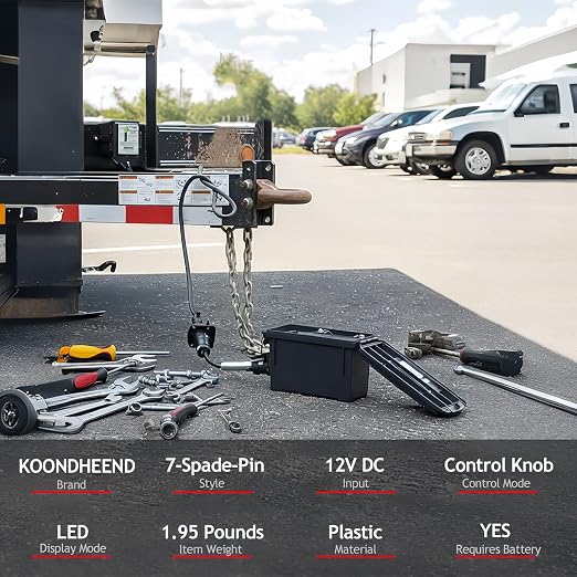 9101 Trailer Light Tester Box,Test Trailer Lighting & Brake Systems,7 Way | with Plug Adapter,7-Way Spade Pin,Heavy Duty,RV,Semi trailer light tester,Avoid Blown Fuses,Portable suitcase-style