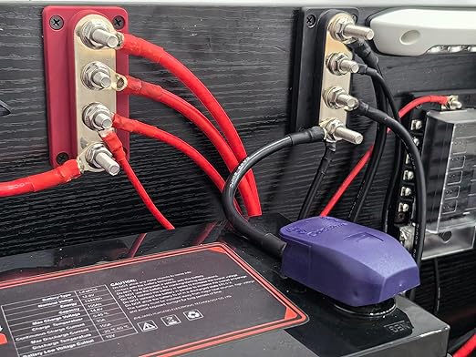 Bus Bars Copper 12V-48V 300A with 4 x 5/16”(M8) Posts Power Distribution Block, DC Battery Busbar Terminals Blocks 300 Amp for Car RV Solar PV Trailer Boat Marine Trucks, Red& Black 2 Pack