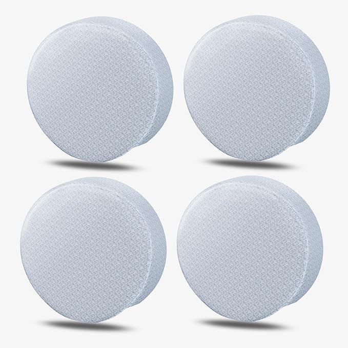 MOONET Tire Covers for RV Wheel (4 Pack Silver), Oxford Waterproof UV Sun Protectors for Motorhome Boat Trailer Camper Van SUV, D99cm x H28cm for Diameter 36"-39"