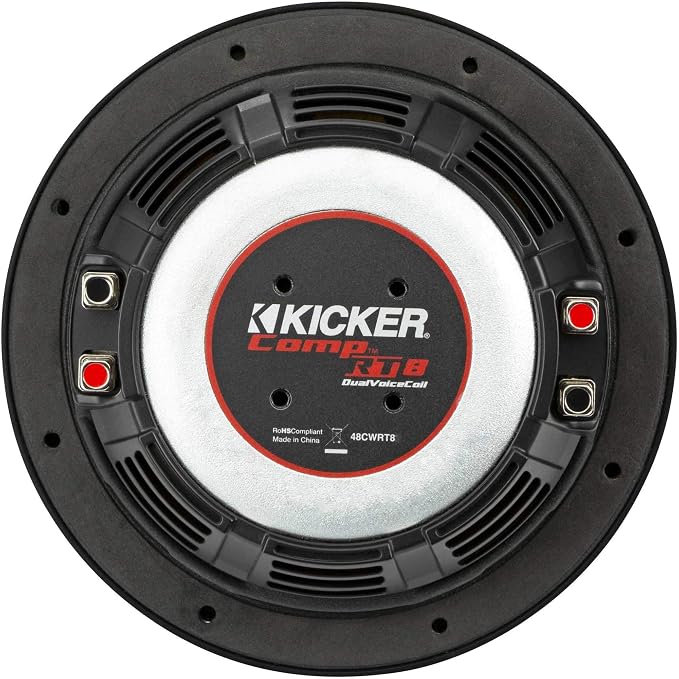 KICKER 48CWRT84 CompRT 8" Subwoofer, DVC, 4-ohm