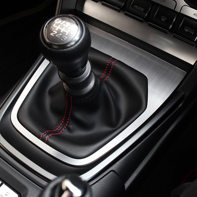 BARZA MT Shift Lever Bezel for GR86 ZN8, Brushed Acrylic Resin Trim | Made in Japan. Brushed acrylic resin trim for Toyota GR86 ZN8 (2022-2026) manual transmission models.