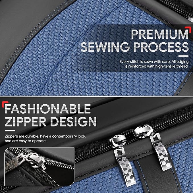 Drive Series Full Set Seat Covers Universal for Cars Trucks SUV, Navy Blue, CA-SC-Drive-Full-NB