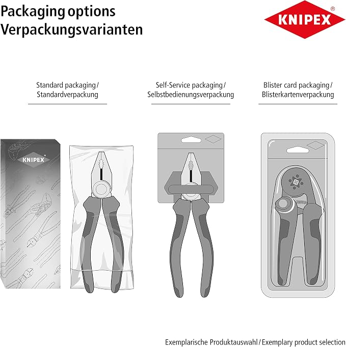 Knipex High Leverage Combination Pliers chrome-plated, insulated with multi-component grips, VDE-tested 180 mm (self-service card/blister) 02 06 180 SB