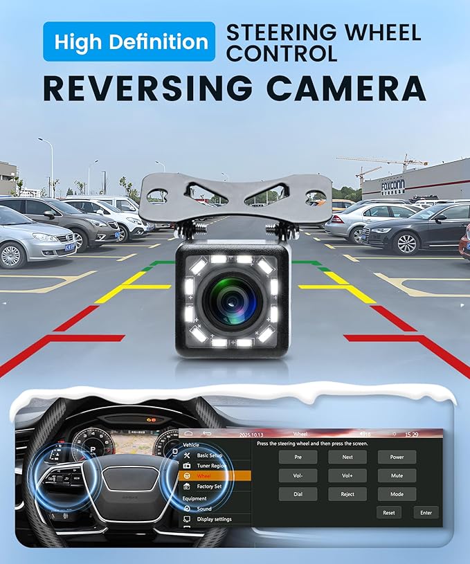 Car Stereo Single Din Wireless Carplay 1 Din Touch Screen Android Auto, Rimoody 6.28 inch Car Radio with Bluetooth 5.2 Mirror Link FM/EQ USB/AUX/TF/SWC Car Audio Receiver with Backup Camera