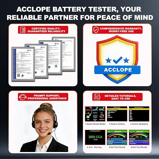 BT90 PRO 2-360Ah Battery Tester with Cloud Printing, 30-3800 CCA, 6V/12V/24V Digital Analyzer, SOH/SOC/Volt/Res/Cranking&Charging Test, Real‑Time Ambient Temp, AGM/EFB/Gel/Li