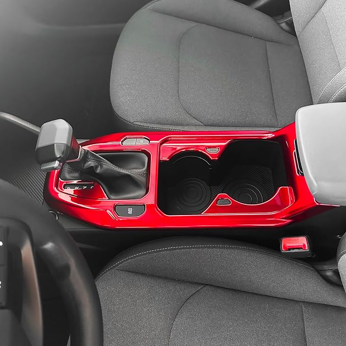 Gear Shift Panel Cover Trim Compatible with Kia K4 2025-2026 Accessories (Red)