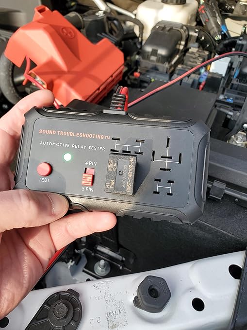Automotive Relay Tester with Relay Puller - 12V Auto Relay Diagnostic Tool, Car Relay Tester with Battery Clips, Relay Testing Kit, Electrical Systems Tool | Patented