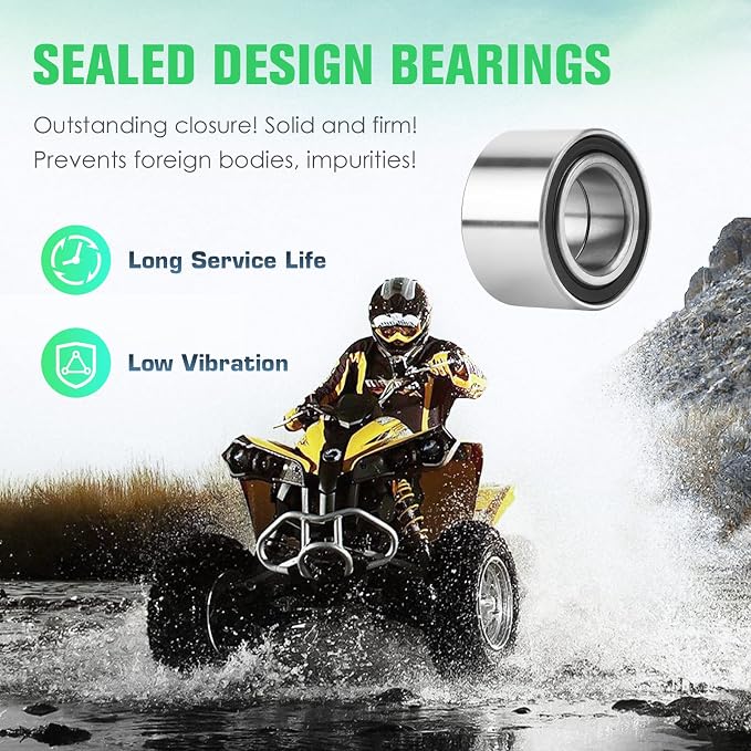 Youxmoto Front Left/Right CV Axle & Wheel Bearing Kit Fit for Polaris Ranger 500 2005 2006 2007, Ranger 700 05-07, 4340 Chromoly Steel Drive Shaft CV Axles Half Shaft, for 1332423, 1380236