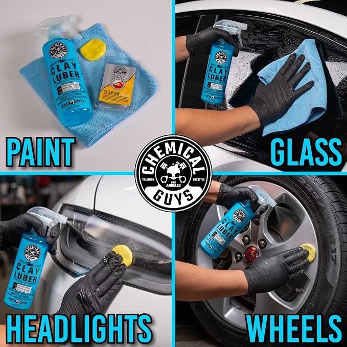 Chemical Guys Luber Synthetic Lubricant and Detailer 2 Pack (2 x 16 Fl. Oz.) - Clay Bar Lubricant and Quick Detailer for Smooth, Glossy Finish (WAC_Cly_100_1602)