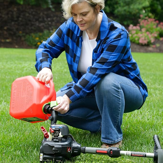 Scepter FR1G252 Fuel Container with Spill Proof Spout with Bonus Spout Extender, Red Gas Can, 2 Gallon