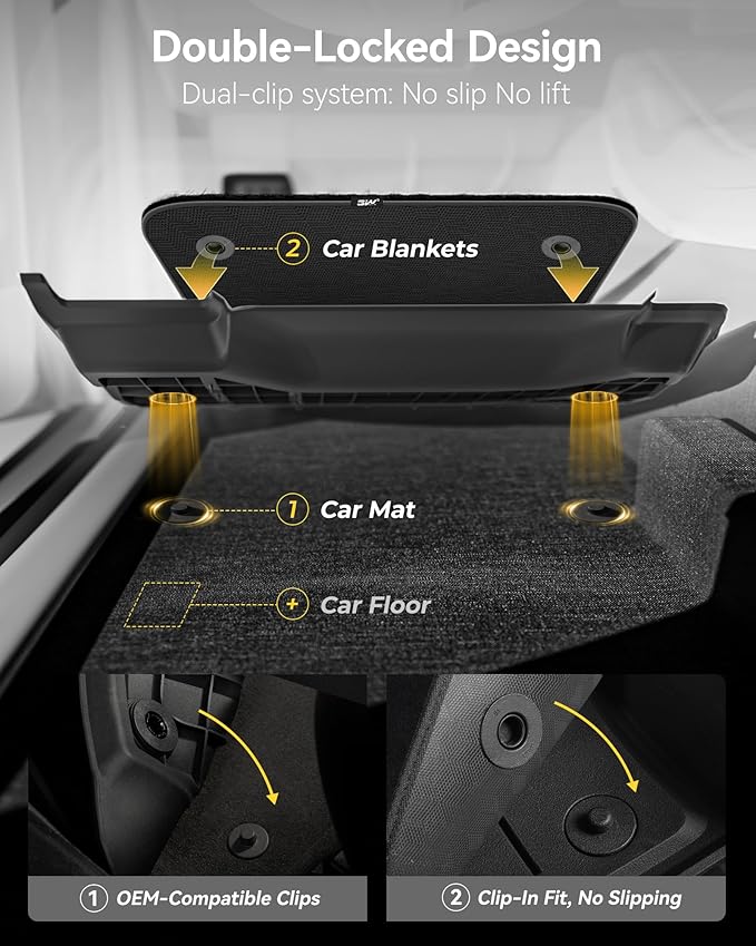 3W Floor Mats with Carpets for Mercedez Benz C-Class 2015-2021(for Sedan Only,Not fit Coupe and Cabriolet), TPE Floor Liner Thickened Carpet for Benz C Class C300/C400/C350e/C43 AMG/C63 AMG/C63 AMG S