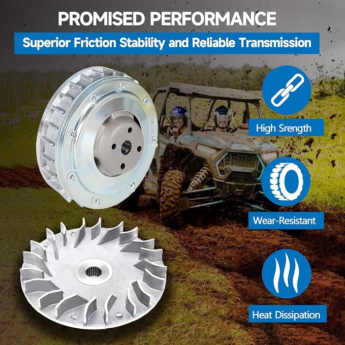 Primary Drive Clutch with Fixed Sheave Plate Assembly for Hisun 500 700 ATV UTV, for Menards Yardsport YS500, YS700, Massimo, Supermach, Bennche Bighorn, Qlink Front Runner